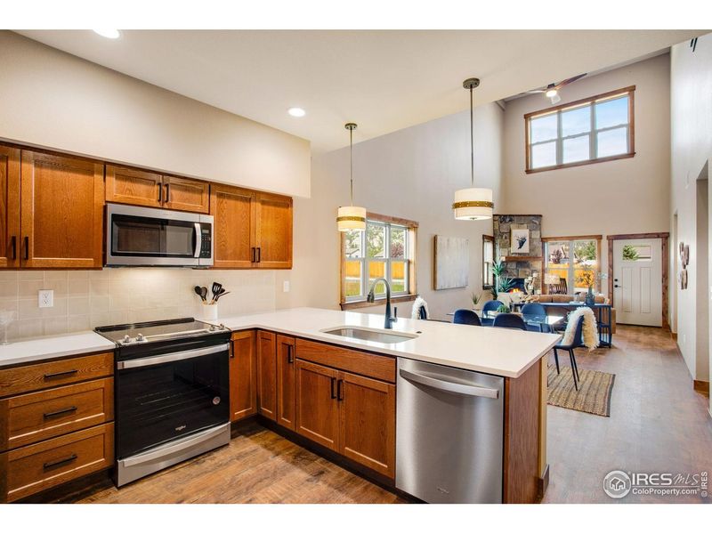 Furnished interior view inside a new home in , Estes Park (Image 31).
