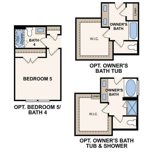 2D floor plan layout for the Trinity 2 by Century Communities in Lux at Evelyn, Austin, TX (Image 4).