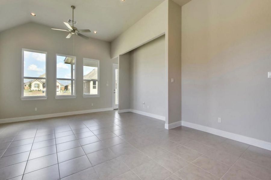Representative unfurnished interior of a home built from the Oaks 1933 by Brohn Homes in Oaks at San Gabriel, Georgetown (Image 14).