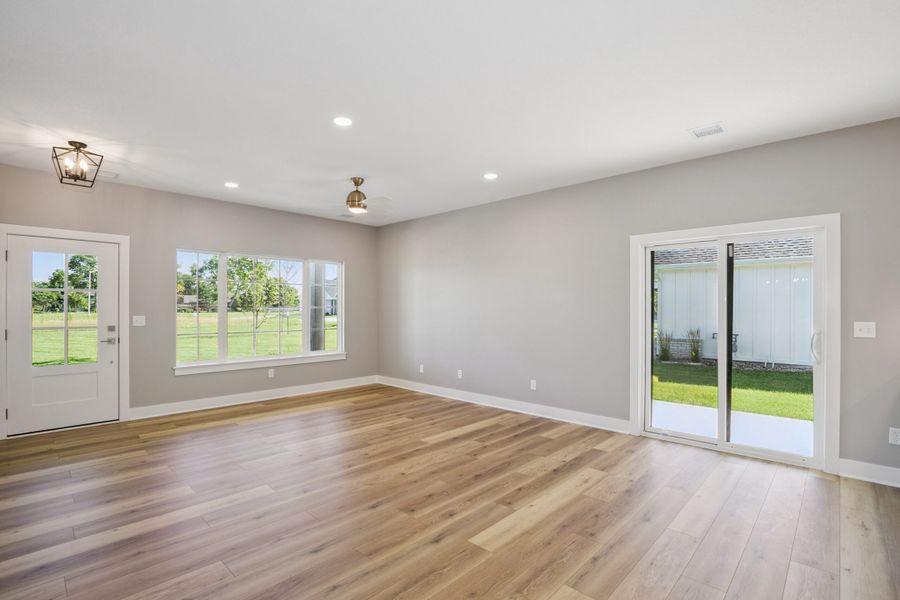 Spacious, unfurnished interior of a new home in The Courtyards at The Moorings, Wichita (Image 10). Spacious, unfurnished interior of a new home in The Courtyards at The Moorings, Wichita (Image 10).