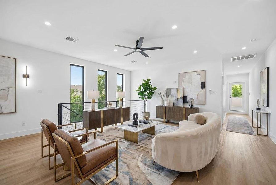Furnished interior view inside a new home in , Dallas (Image 15).