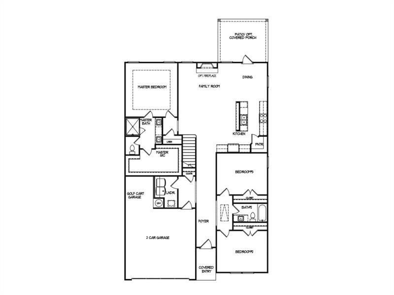2D floor plan layout of this home in Sutton's Landing, Statham, GA (Image 21).