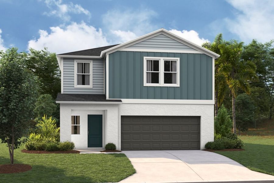 Representative exterior photo of a completed home built from the Valencia by Casa Fresca Homes in Wynnstone, Davenport, FL (Image 14). Representative exterior photo of a completed home built from the Valencia by Casa Fresca Homes in Wynnstone, Davenport, FL (Image 14).