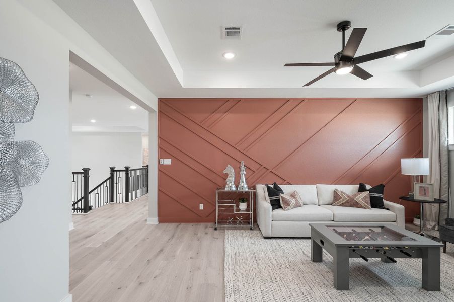 Representative furnished interior of a home built from the Casoria by Tri Pointe Homes in The Estates at James Lane, Fulshear (Image 28).