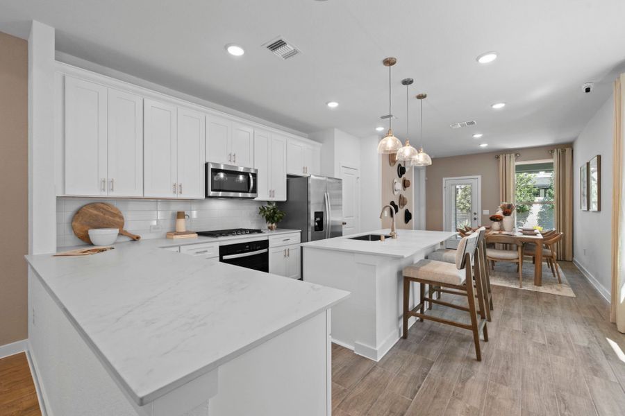 Representative furnished interior of a home built from the Lufkin by Pulte Homes in Wolf Ranch, Georgetown (Image 6).