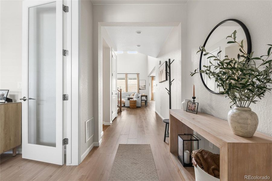 Furnished interior view inside a new home in Macanta Destination Collection, Castle Rock (Image 17). Furnished interior view inside a new home in Macanta Destination Collection, Castle Rock (Image 17).