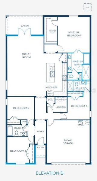 2D floor plan layout of this home in Avalon Woods, Newberry, FL (Image 3). 2D floor plan layout of this home in Avalon Woods, Newberry, FL (Image 3).