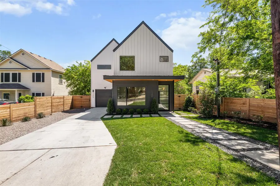 Front exterior of a new home in , Austin, TX, highlighting curb appeal (Image 1). Front exterior of a new home in , Austin, TX, highlighting curb appeal (Image 1).