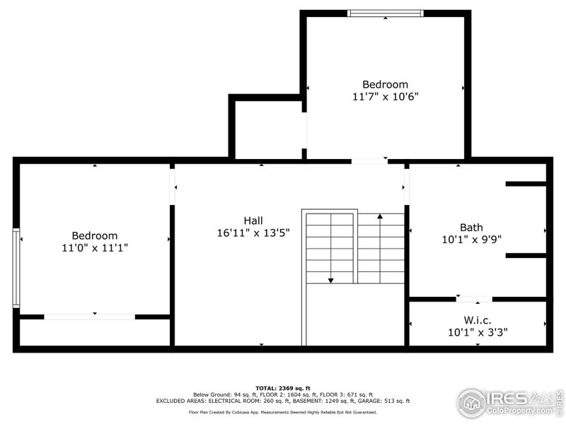 Upper floor plan