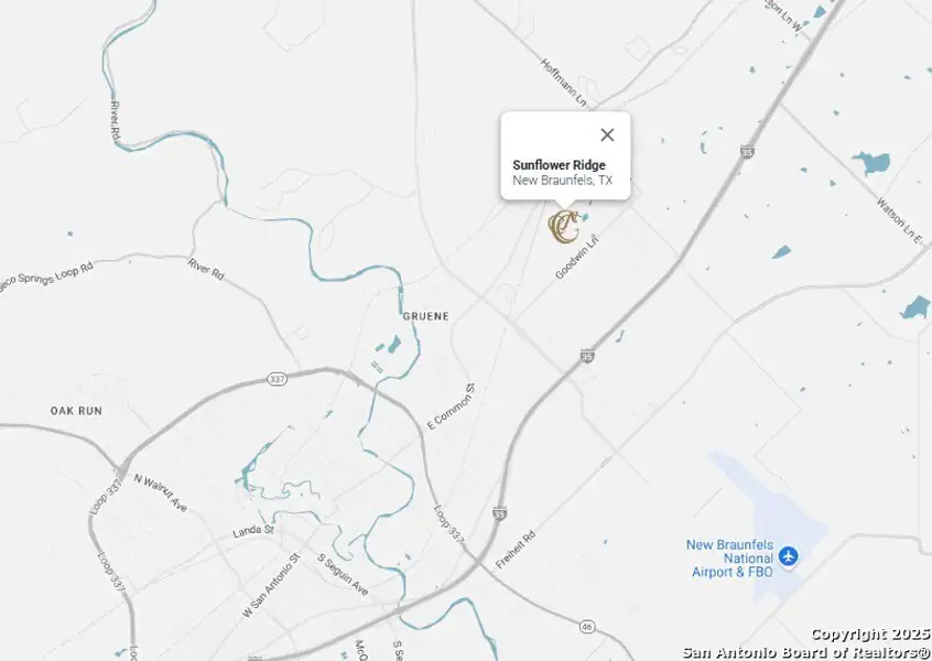 2D floor plan layout of this home in Sunflower Ridge, New Braunfels, TX (Image 7).