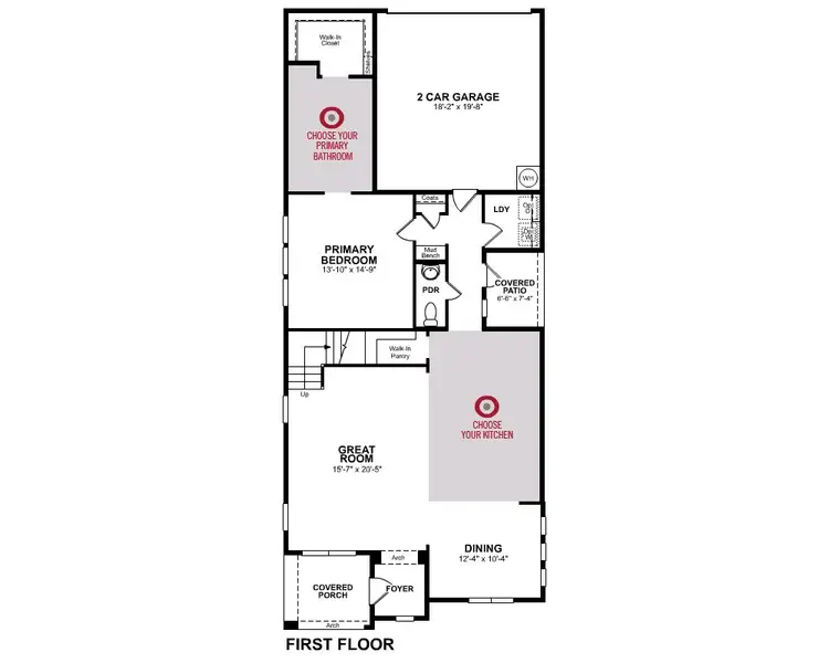 2D floor plan layout of this home in Treeline, Justin, TX (Image 4).