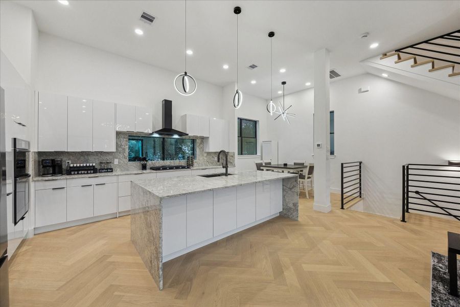 A standout kitchen designed for entertaining.