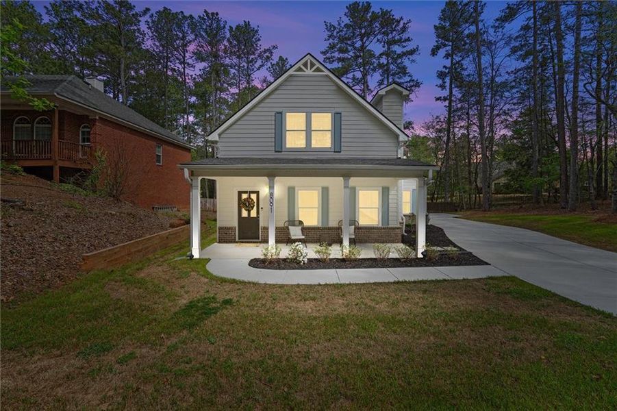 Front exterior of a new home in Fairfield Plantation, Villa Rica, GA, highlighting curb appeal (Image 28).