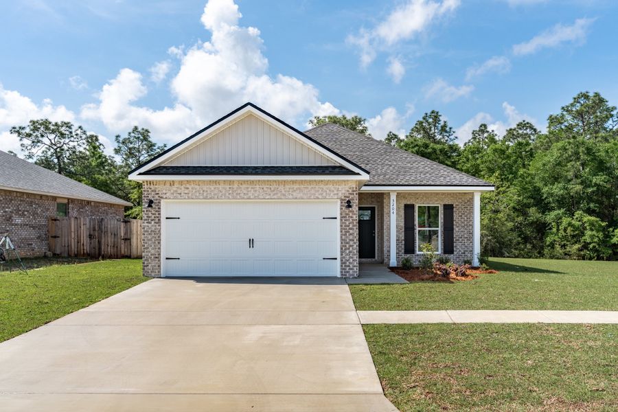 Front exterior of a home in the Homewood Estates community, located in Crestview, FL (Image 2).