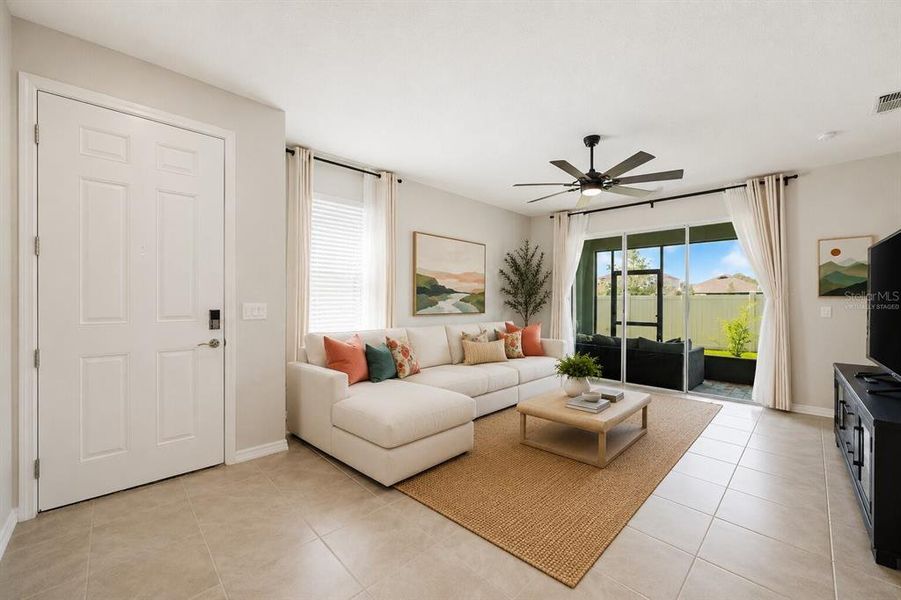 Furnished interior view inside a new home in Towns at Woodsdale Villas, Wesley Chapel (Image 5).