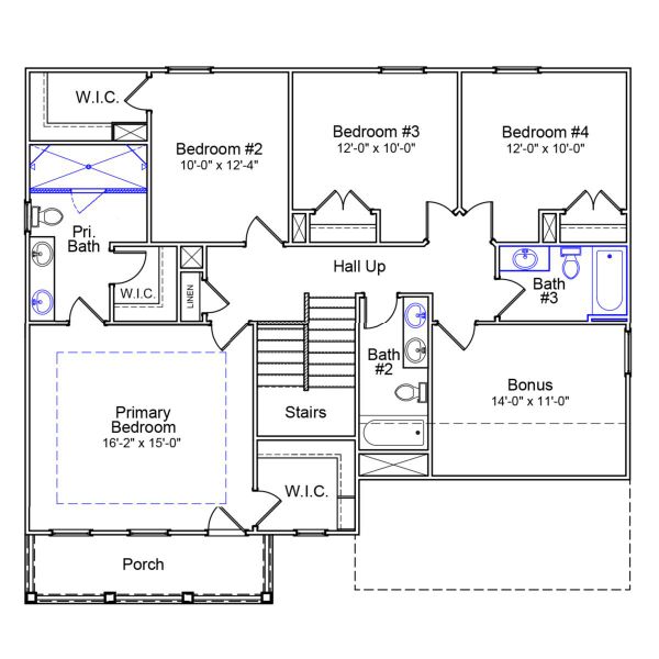 2D floor plan layout of this home in Pebble Branch, Chapin, SC (Image 3).