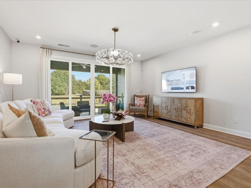 Representative furnished interior of a home built from the Bellamy by Tri Pointe Homes in Bellflower, Charlotte (Image 9).