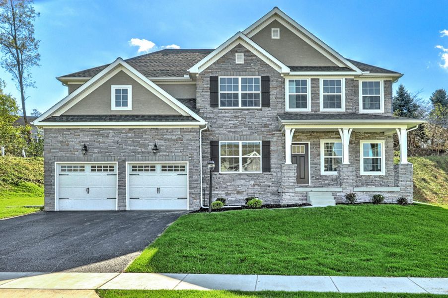Representative exterior photo of a completed home built from the Parker by Keystone Custom Homes in Windermere Farms, Waxhaw, NC (Image 11).