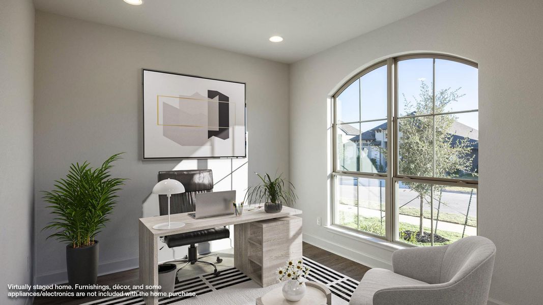 Furnished interior view inside a new home in Wolf Ranch, Georgetown (Image 9).