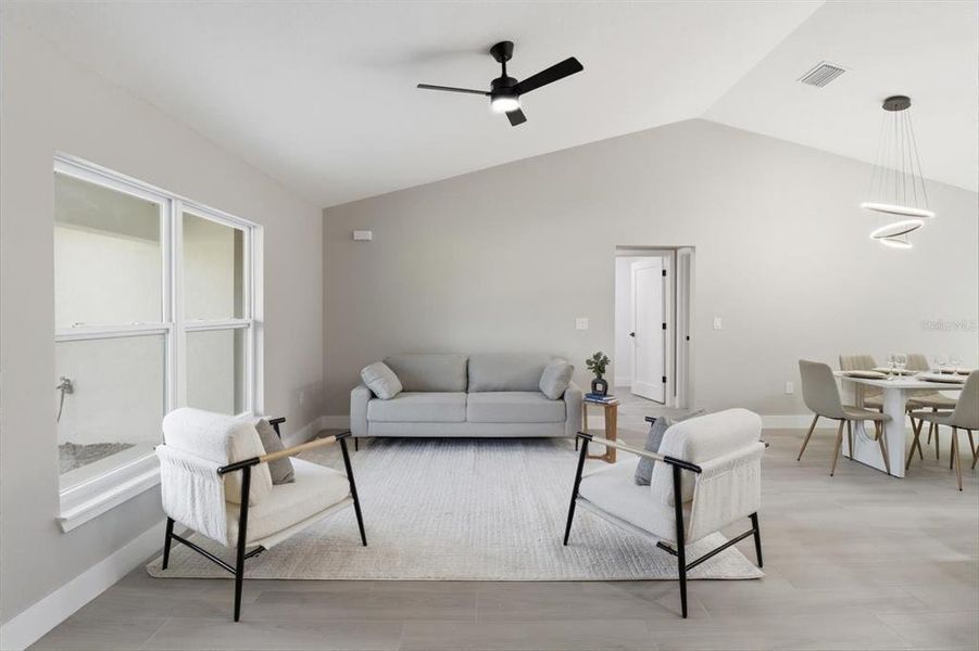 Furnished interior view inside a new home in , Citrus Springs (Image 9).