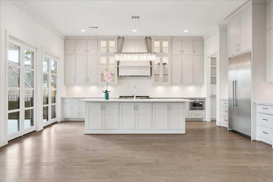 A well-presented kitchen is always the heart of the home! With clean lines, abundant storage and backlit cabinetry, this kitchen is a show stopper! Stainless steel appliances, built in microwave, Butler's pantry as well as a fantastic walk in pantry, gas range and cabinetry up to the ceiling elevates this stunning kitchen. A well-presented kitchen is always the heart of the home! With clean lines, abundant storage and backlit cabinetry, this kitchen is a show stopper! Stainless steel appliances, built in microwave, Butler's pantry as well as a fantastic walk in pantry, gas range and cabinetry up to the ceiling elevates this stunning kitchen.