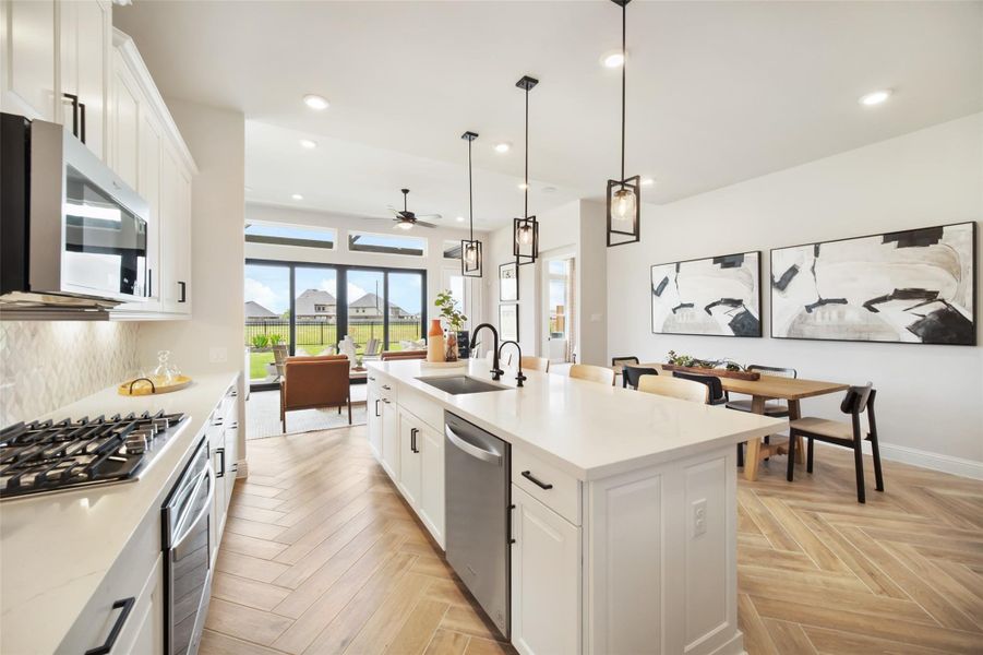 Furnished interior view inside a new home in The Highlands: Highland Duets, Porter (Image 19).