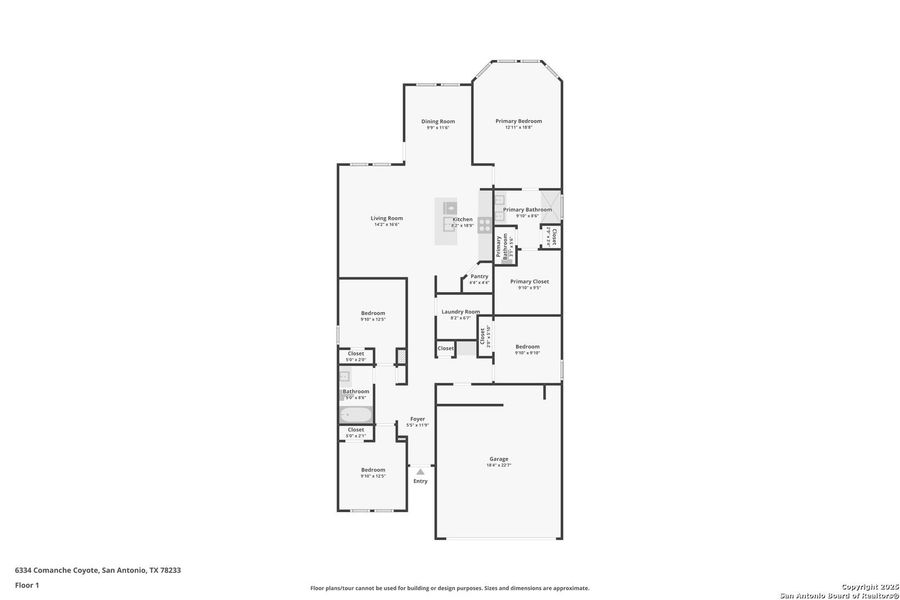 2D floor plan layout of this home in Scenic Crest - Premier Series, Boerne, TX (Image 3).
