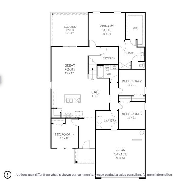 2D floor plan layout of this home in Wilford Oaks, Orange Park, FL (Image 6).