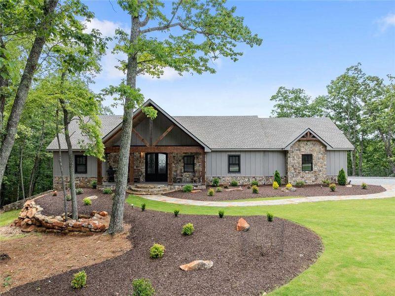 Front exterior of a new home in , Cleveland, GA, highlighting curb appeal (Image 26).