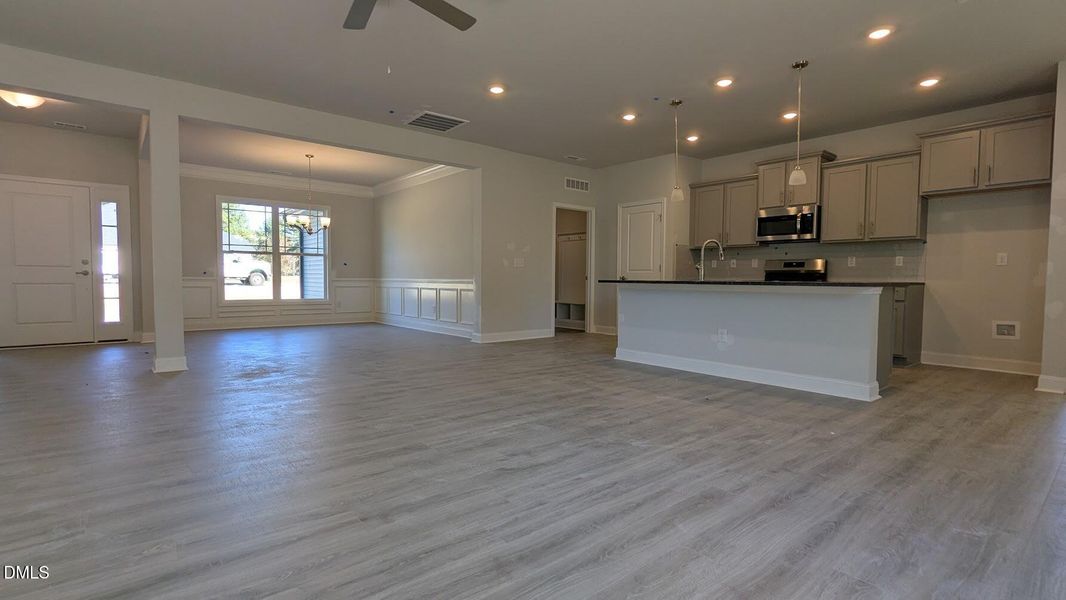 kitchen and dining room