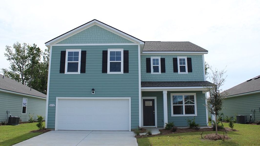 Representative exterior photo of a completed home built from the GALEN by D.R. Horton in The Reserve at Wild Horse, Conway, SC (Image 1).
