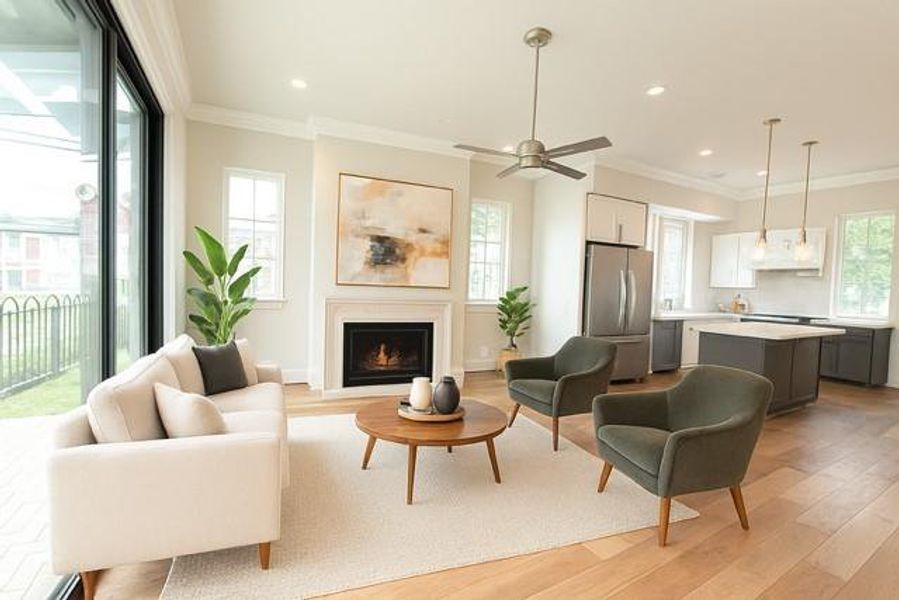 Furnished interior view inside a new home in Eastwood Green, Houston (Image 5).