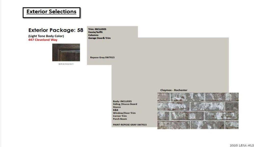Sample of building materials used in homes in Mayfair, New Braunfels (Image 3).