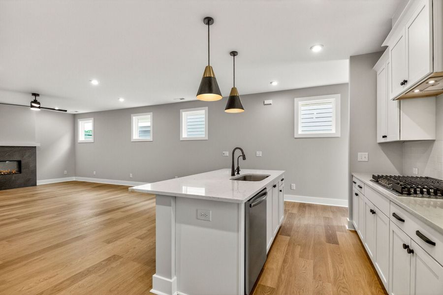 Representative furnished interior of a home built from the Onyx D by Homes by Dickerson in Chatham Park, Pittsboro (Image 11).