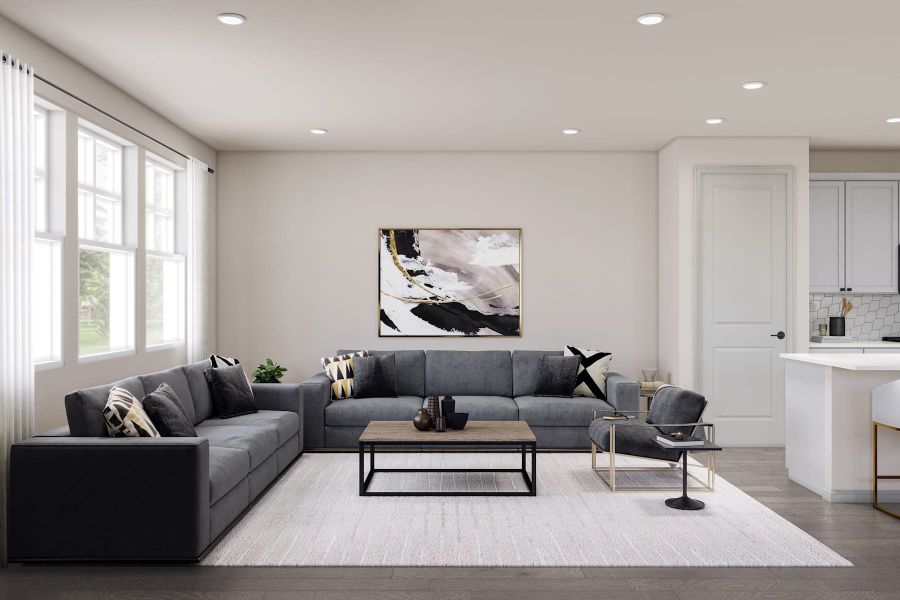 Representative furnished interior of a home built from the 4 by Tri Pointe Homes in Sugar Mill Village, Longmont (Image 49).