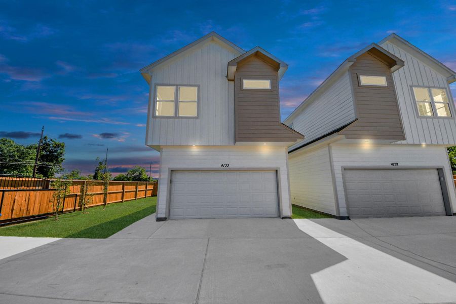 Front exterior of a new home in , Houston, TX, highlighting curb appeal (Image 23). Front exterior of a new home in , Houston, TX, highlighting curb appeal (Image 23).