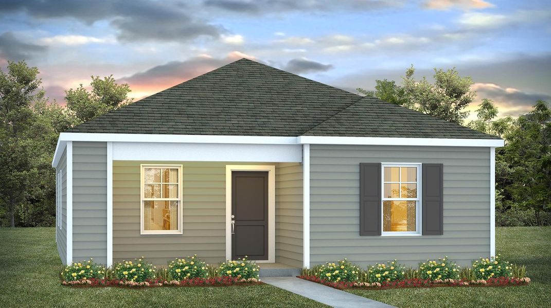 Representative exterior photo of a completed home built from the Lewis by D.R. Horton in The Park at Wilkinson, Orangeburg, SC (Image 1).