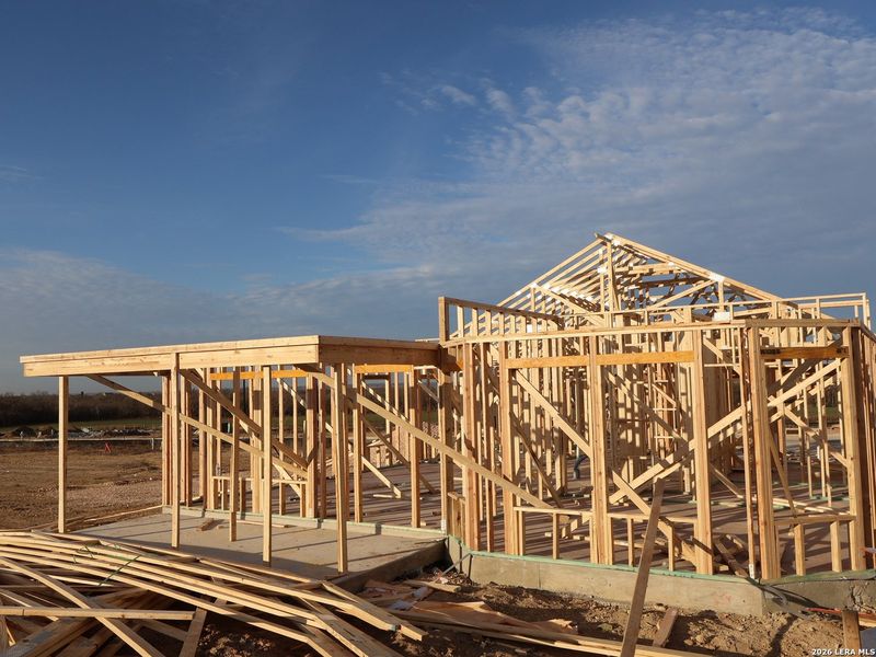 In-progress construction of a new home in Mesquite Ridge, San Antonio, TX (Image 18). In-progress construction of a new home in Mesquite Ridge, San Antonio, TX (Image 18).