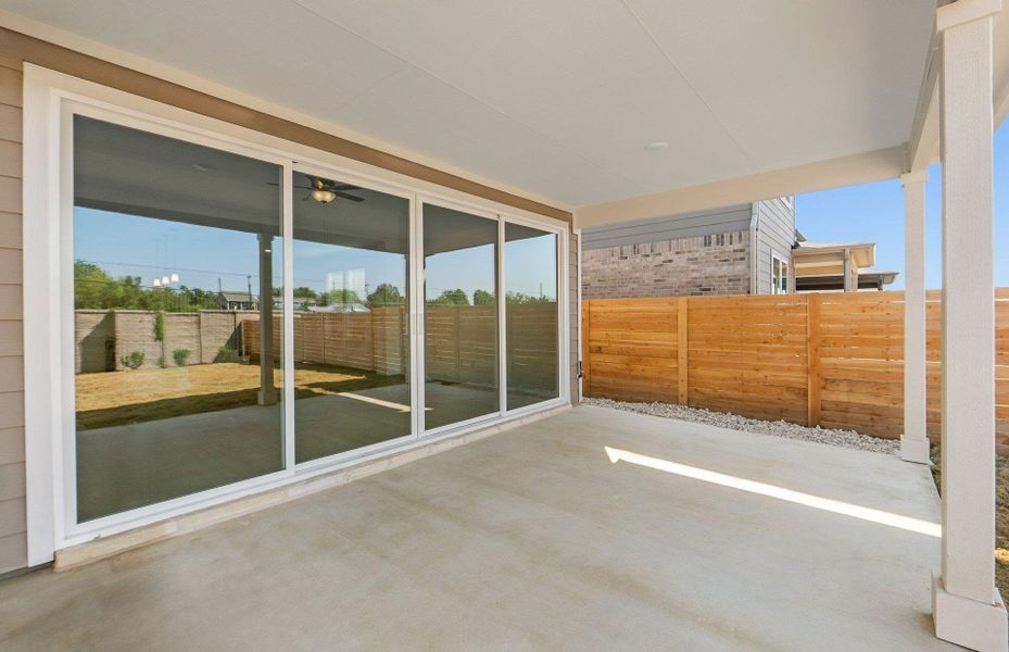 Exterior details and patio area of a home in Horizon Lake, Leander (Image 18). Exterior details and patio area of a home in Horizon Lake, Leander (Image 18).