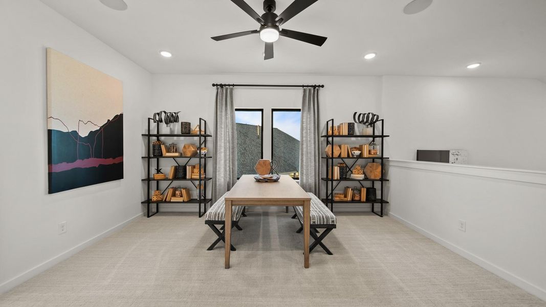 This game room can ideally fit the pool table you've always wanted, another tv, a relaxing couch, and even a full-size table. The opportunities this space holds are endless! This game room can ideally fit the pool table you've always wanted, another tv, a relaxing couch, and even a full-size table. The opportunities this space holds are endless!