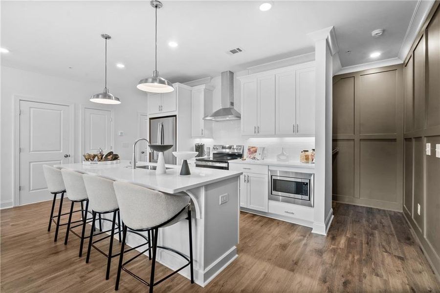 Furnished interior view inside a new home in Brookside Reserve, Alpharetta (Image 11).