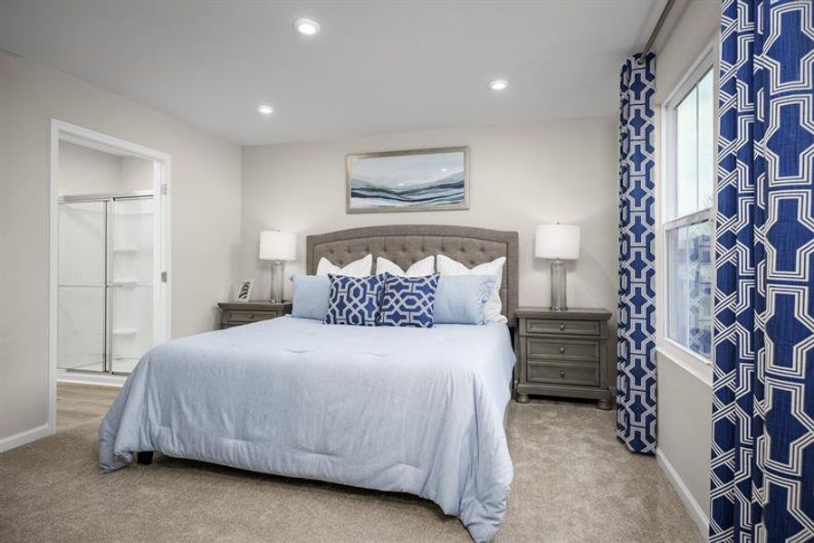 Furnished interior in a model home at Stanford Village in Lyman (Image 10).