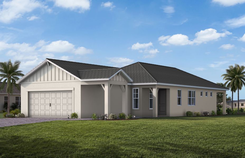 Representative exterior photo of a completed home built from the Flagstone by Pulte Homes in SeaFlower, Bradenton, FL (Image 23). Representative exterior photo of a completed home built from the Flagstone by Pulte Homes in SeaFlower, Bradenton, FL (Image 23).