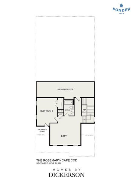 2D floor plan layout of this home in Ponder, Wendell, NC (Image 3).
