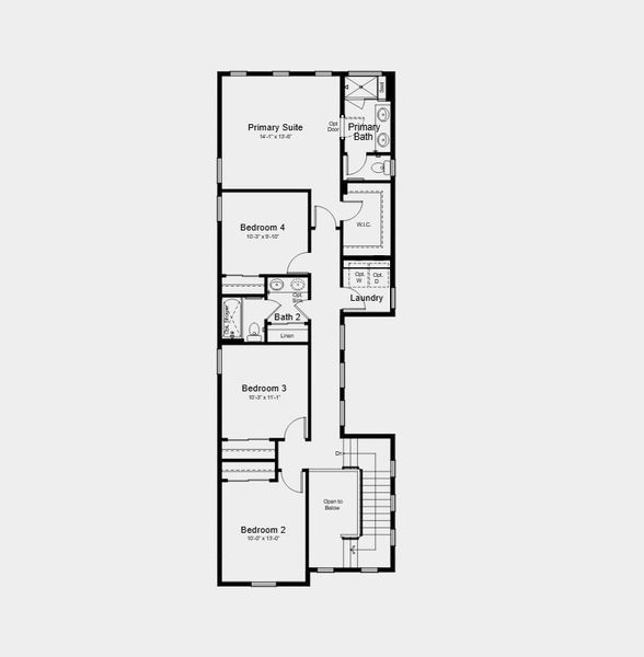 2D floor plan layout for the Stella by Taylor Morrison in Sky Ranch, Aurora, CO (Image 4). 2D floor plan layout for the Stella by Taylor Morrison in Sky Ranch, Aurora, CO (Image 4).