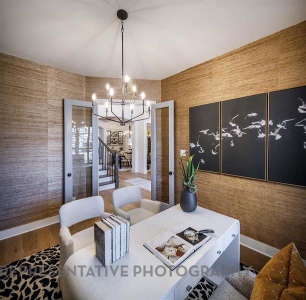 Furnished interior view inside a new home in , Aledo (Image 31).