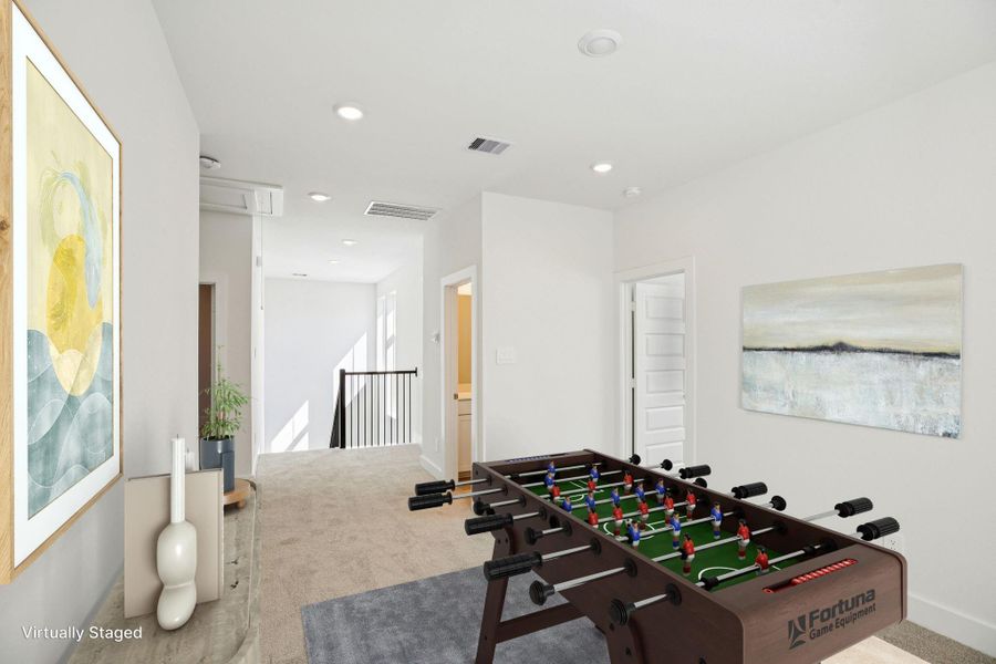 Furnished interior view inside a new home in Pinewood Trails - Luxe Series, Houston (Image 15).