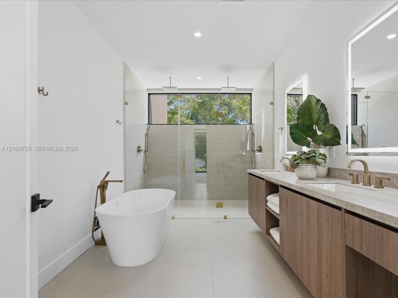 Furnished interior view inside a new home in , Miami (Image 17).