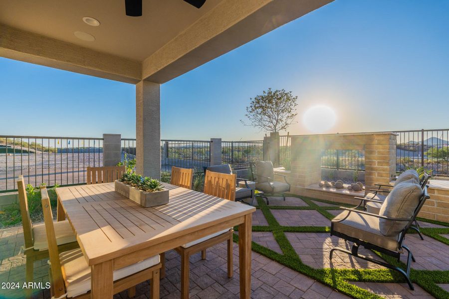 Covered patio with Stunning Views