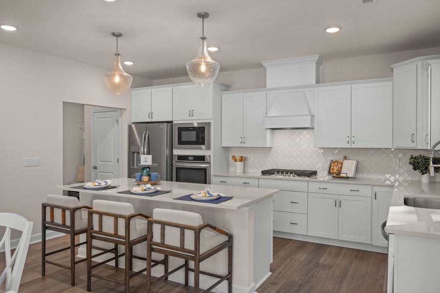 Representative furnished interior of a home built from the The Hickory II A by Davidson Homes LLC in Springvale South, Fuquay Varina (Image 6). Representative furnished interior of a home built from the The Hickory II A by Davidson Homes LLC in Springvale South, Fuquay Varina (Image 6).